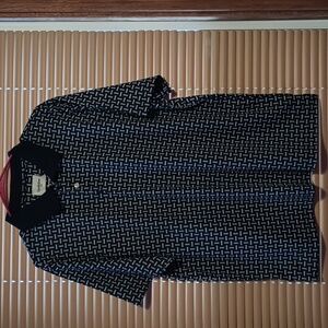 Goodfellow &Co Men's Dark Blue Geometric Polo